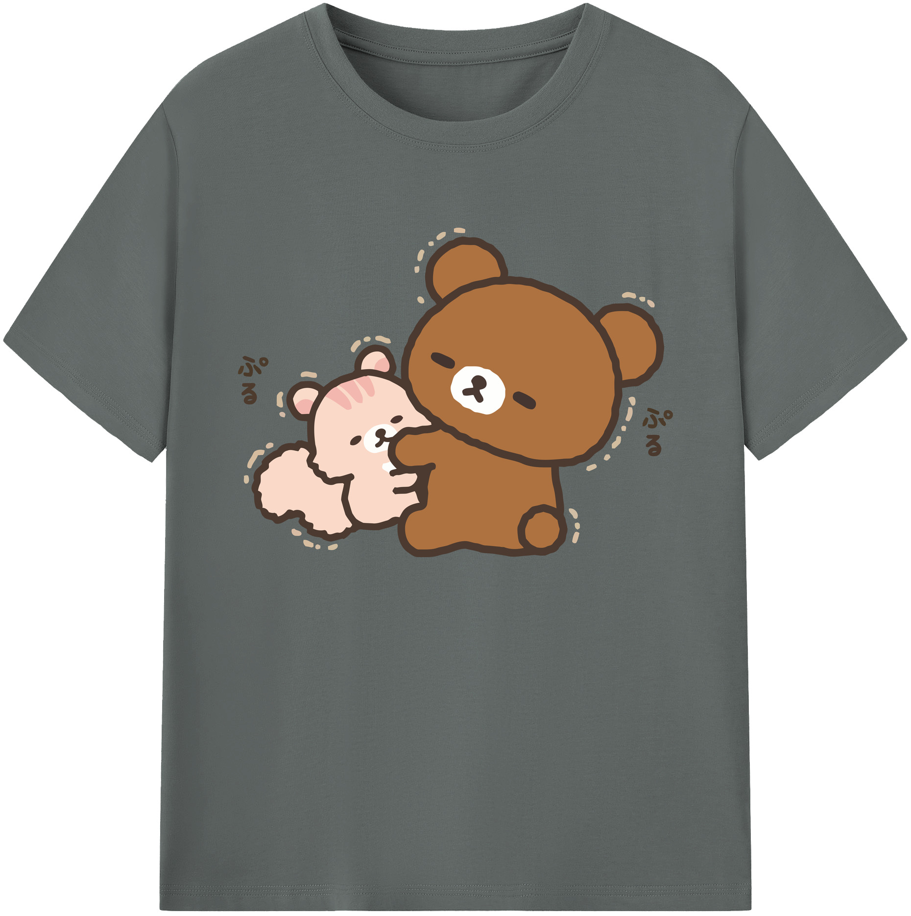 （画像用） リラックマ リラックマ キイロイトリ Rilakkuma Korilakkuma Kiiroitori 綿100％ メンズ半袖Tシャツ｜肌触りやわらか＆通気性